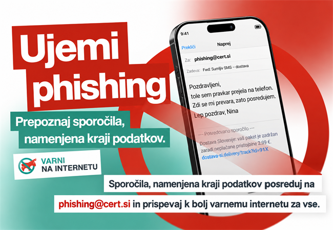 Posredujte phishing sporočilo in pomagajte zaščititi druge | Najdi.si ...